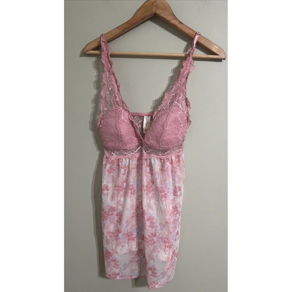 JESSICA SIMPSON Women's  Size M Babydoll / Thong  Set Floral Pattern